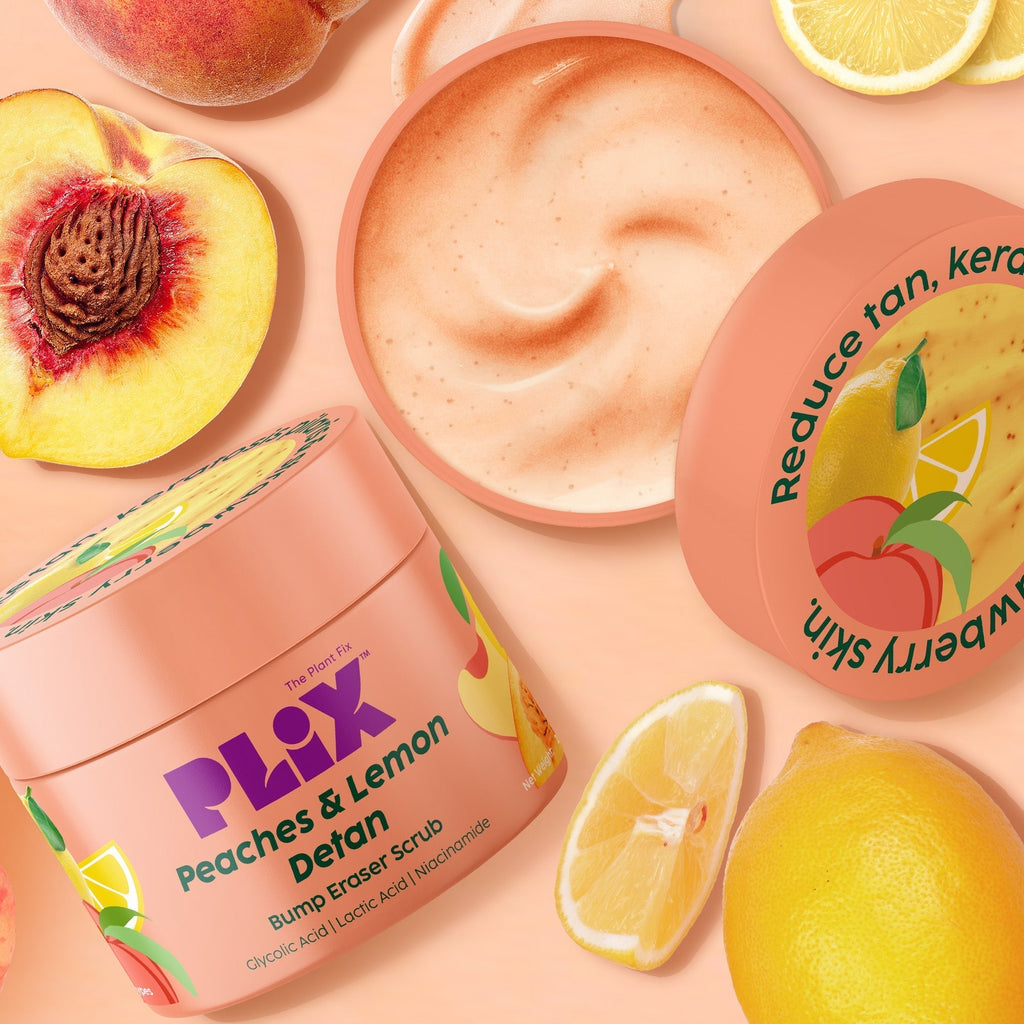 Peaches & Lemon Detan Bump Eraser Scrub for Tan Free & Brighter Skin