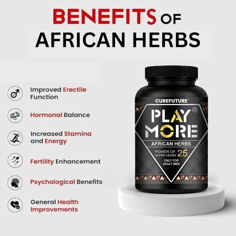 Original Play More African Herbs Premium Formula, Natural Ingredients for Overall Health & Balanced Lifestyle | Playmore.